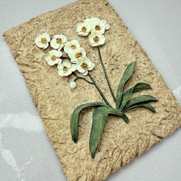 Cheri Blum Set Of 3 3D Resin Hanging Wall Plaques Plants Butterflies And Herbs - Picture 7 of 12